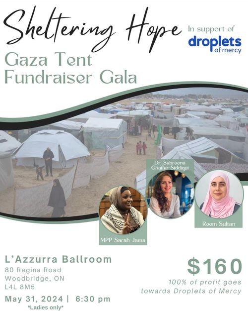 Sheltering Hope: Gaza Tent Fundraiser Gala in Support of Droplets of Mercy