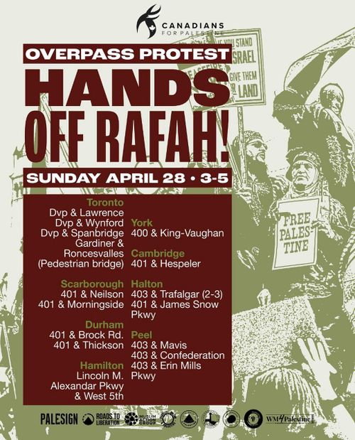 Hands Off Rafah! Overpass Protest