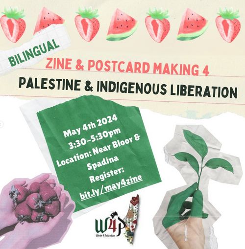 Bilingual Zine & Postcard making 4 Palestine (Chinese & English)