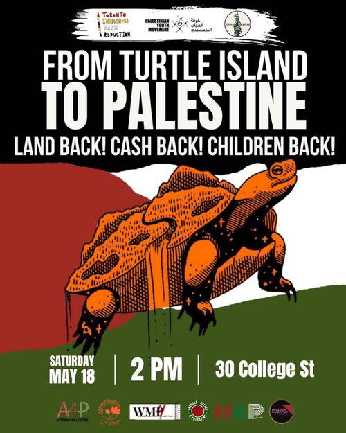 From Turtle Island To Palestine - Land Back! Cash Back! Children Back!