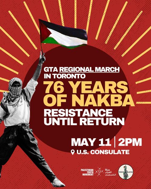 GTA Regional March in Tkaronto: 76 Years of Nakba