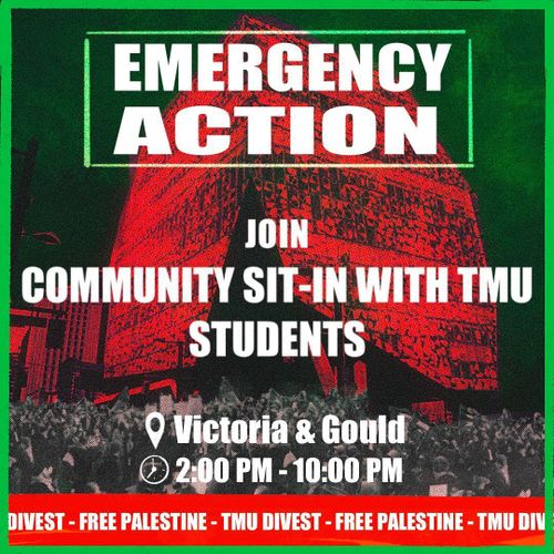 EMERGENCY ACTION: TMU sit-in