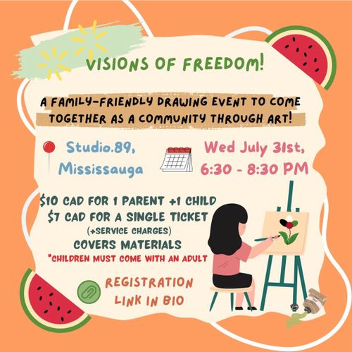 Visions of Freedom - A family friendly drawing event to come together as a community through art!